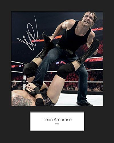 DEAN AMBROSE - WWE #2 Signed Mounted Photo 10 x 8 Print