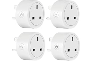 UseeLink Smart Plug with Energy Monitoring, Energy Monitoring Alexa, Voice Control Zigbee, Works with Alexa/Google, Wireless Remote Timer Outlet,Need a Zigbee Hub, Pack of 4