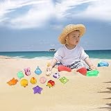 Peradix Baby Wasserspielzeug Badspielzeug süße quietschende Tiere 12 PCs Set (zufällig senden) - 6