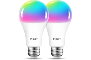 LVWIT Lampadina LED Smart Wifi Attacco E27, Forma A70, 12W Equivalenti a 100W, 1521Lm, Compatibile con Alexa, Echo and Google Assistant, Intelligente Dimmerabile, Controllo a Distanza da App