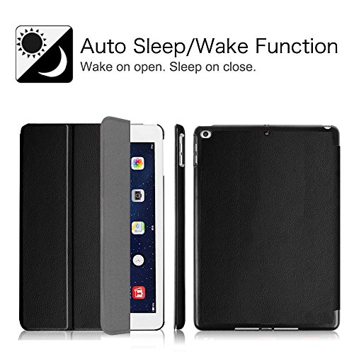 Fintie iPad Air 2 Hülle – Ultradünn Superleicht Smart Cover Schutzhülle Tasche Case mit Ständer und Auto Sleep / Wake Funktion für Apple iPad Air 2 (iPad 6 6th Generation), Schwarz - 2