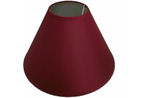 SALES TODAY INTERIROR 9" (23cm) Cotton Textured Fabric Coolie Light Shade Table Ceiling Lamp Shades (Burgundy)