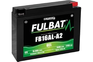 Fulbat - GEL-motorcykelbatteri FB16AL-A2 GEL /YB16AL-A2 FULBAT SLA vattentätt 16,8AH 210 AMPS