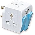 Hi-Plasst 3-Pin Multi Plug Socket with 3 Individual Switches | Universal Travel Adapter for 2-Pin & 3-Pin Devices | 3-Way Plug Extension with Safety Shutter, Fuse & LED Indicator for Home and Office