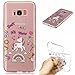 Produktbild Galaxy S8 Hülle, Silikonhülle für Samsung S8, Edaroo Cute Cartoon Regenbogen Einhorn Muster Urtradünne Stoßfeste TPU Handy Case Kratzfeste Handyhülle Handy Schützt Hülle Tasche Backcove für Samsung Galaxy S8 - Don't Touch My Phone