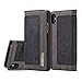 Produktbild iPhone X Hülle, MKOAWA® iPhone 10 Hülle (5,8 Zoll), [Denim Series Wallet Case] Original Premium Leinwand Flip Folio Denim Hülle für Apple iPhone X 2017 (5,8 Zoll) (Schwarz)