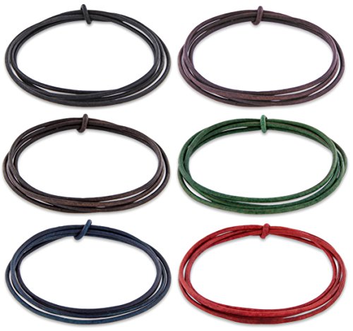 AURORIS - 5m Lederband rund - Ø 1mm - antikschwarz