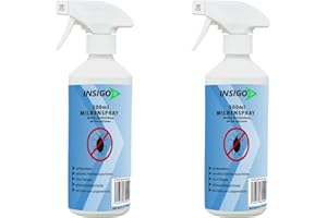 Insigo Milben-Spray 2x500ml | Hausstaubmilben bekämpfen | Milbenspray für Matratzen | Milben-Mittel für Innen & Aussen, Wasserbasis, Geruchlos