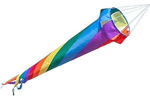 CIM Manica a vento - Windturbine 150 RAINBOW - Impermeabile e resistente ai raggi UV - Ø35cm, Lunghezza: 150cm - incl. clip girevoli con cuscinetti a sfere
