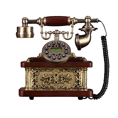 Preisvergleich Produktbild Festnetztelefon Festnetz Home Holz Kreativtelefon Europäisches Retro-Telefon Büro hochwertige Telefon verdrahtet