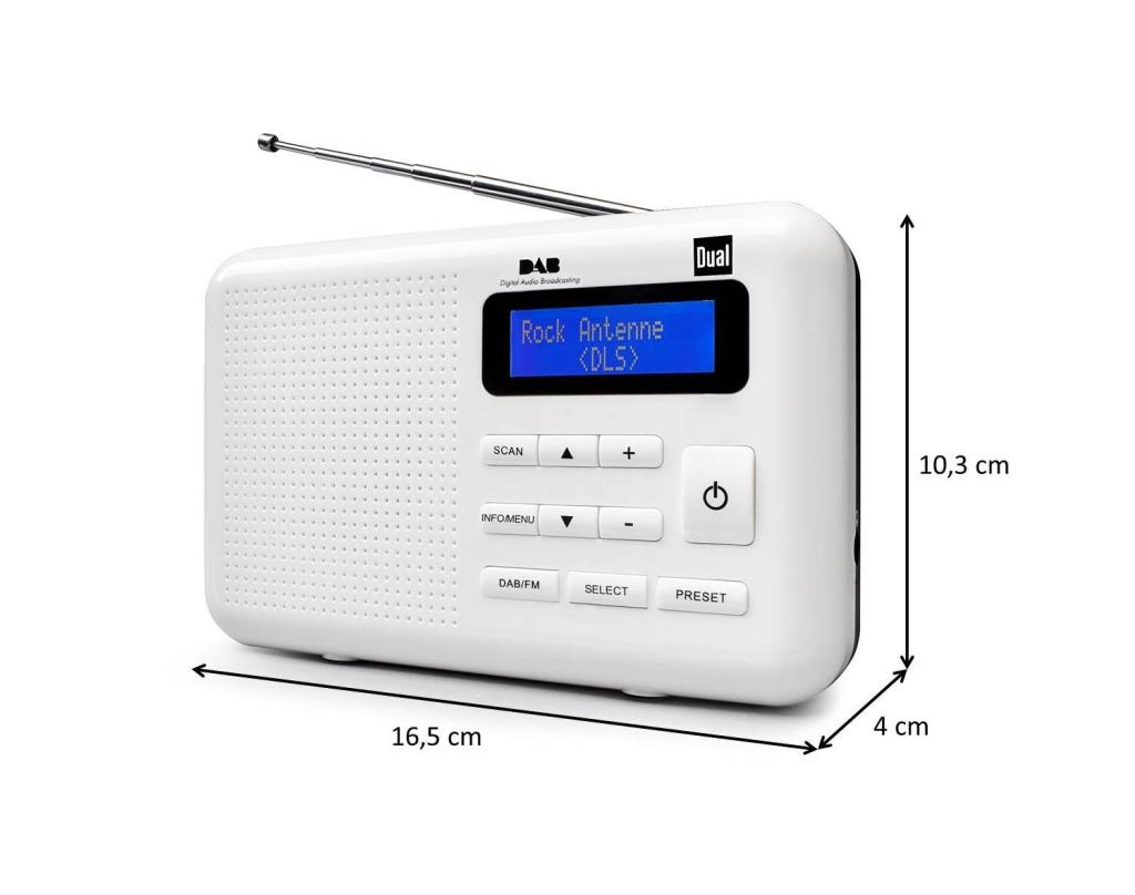 Dual DAB 2 Portables Digitalradio (DAB+/UKW-Tuner, Senderspeicherung ...