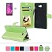 Produktbild Für Sony Xperia M2/M2 Aqua Leder Brieftasche Hülle Case Flip Cover - Funyye [Grün Solide Farbe] Magnetic PU Ledertasche Hüllen Flip Cover Telefon-Kasten Handyhülle Bookstyle Wallet Brieftasche Card Slot Handycase Für Sony Xperia M2/M2 Aqua,Wallet Case Flip Cover Hüllen Schutzhülle Etui Ledertasche Lederhülle mit Standfunktion Kartenfächer Für Sony Xperia M2/M2 Aqua + 1 x Frei Displayschutzfolie