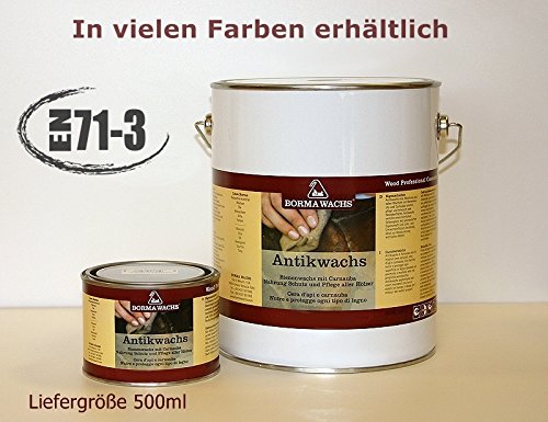 500ml Antikwachs EN-71/3 Zertifiziert (11 - Antik braun)