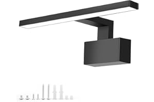 ‎NBEASTKEY NBEASTKEY Mirror Lamps for Bathroom, Mirror Lights, Wall Lights for Bathroom, 5W 30cm 230V 4000K IP 44 Waterproof Neutral Light Makeup Light Mirror Lamp, Black