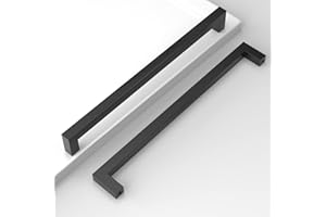 Amerdeco 10 Pièces Poignee de Meuble Noir Entraxe 256mm Cuisine Acier Inoxydable Poignée Meuble Cuisine Poignées pour Placards Poignet de Porte Cuisine Poignet Meuble Cuisine