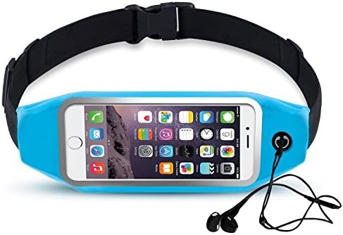 Running Belt Waist Pack, Shalwinn Running belts For Women Sweatproof Reflective Waist Pouch With Clear Touchscreen Earbud Jack for 6S Plus , 6 Plus , 6S , 6,(NOT for iPhone 7/7plus), Samsung Moto Huawei And So On (Blue 4.7¡±-6.0¡±Screen)
