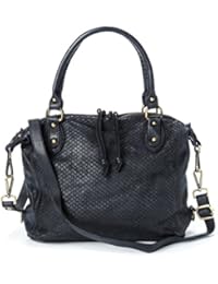 Ira del Valle, Bolso para mujer, Piel genuina, Vintage, Modelo Cheyenne, Made in Italy