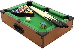 BAKAJI Carambola da Tavolo con Stecche e Palle con Triangolo, Biliardo da Casa con Palline e Accessori per Adulti e Bambini, Gioco di Società Idea Regalo con 6 Buche, 51 x 31 x 10 cm