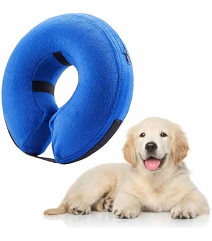 Inflatable Dog Cone Collar For After Surgery, Protective Soft Pet Recovery Collar Prevent Dogs Cats From Biting & Scratching | NL