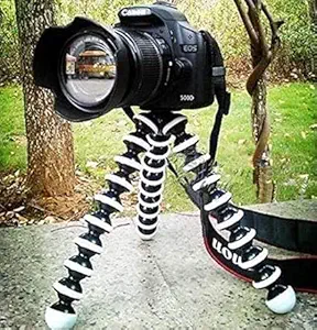 SPYKART Flexible Tripod, Camera Tripod with Phone Mount, Foldable Legs Tripod, Action Video Tripod, Lightweight Mini Camera Tripod Stand for Mirrorless Cameras DSLR