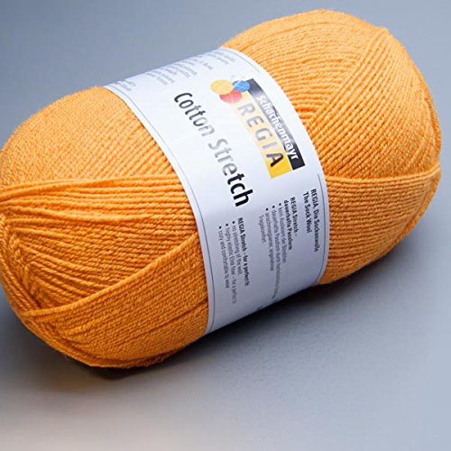 Regia 4-fädig Cotton Stretch 3042 ginger 100g Sockenwolle