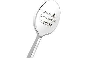 RATIFYALE Cadeau Atsem Maternelle Cuillère a Cafe Idee Cadeau Maitresse D'école fin D'année Cadeaux Nounou fin de Contrat Cadeaux Aesh D'école fin D'Année Merci de M'avoir Aidé à Grandir Creche Remerciement