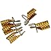 1 Box of Reusable UV Gel Acrylic Nail Art Tips Extension Guide Forms--Golden