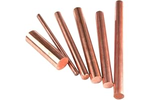VIGAN 2 Stück 50 cm Länge 3/4/5/6/7/8/9/10/11/12 mm Durchmesser Kupfer Rundstange Fräsen Schweißen für Metallverarbeitung Kupferstange (2 Stück / 4 mm x 50 cm)