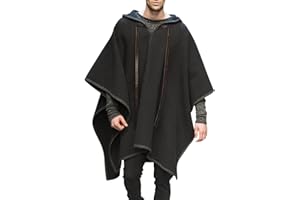 XOMART Mantello da Uomo Scialle Pullover Mantello Cappotto di Lana Trench da Marea Mantello Cappotto di Lana Felpa