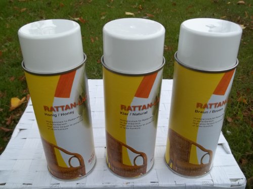Rattanpflege,Rattanlack,Aufarbeitung + Schutz. Euro 39,75/L, honig-transparent von Korbhaus Gesthüsen - 3