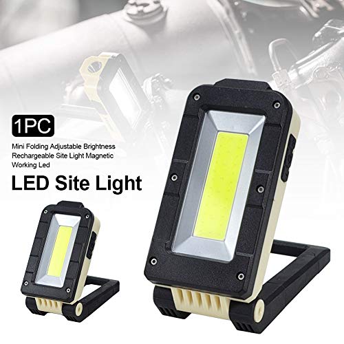 LED Arbeitslicht Taschenlampe, SUNWAN - wiederaufladbare USB-Klapplampe, tragbar, magnetisch, 2 Größen, 4 Modi für Outdoor-Camping, Angeln, Auto-Reparatur, Garagen-Notfall