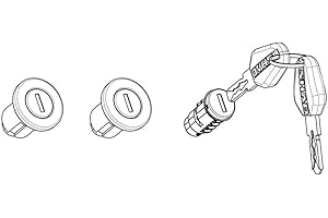 SHAD 203134R - Juego de cerraduras con llaves para maletas lateral 3U