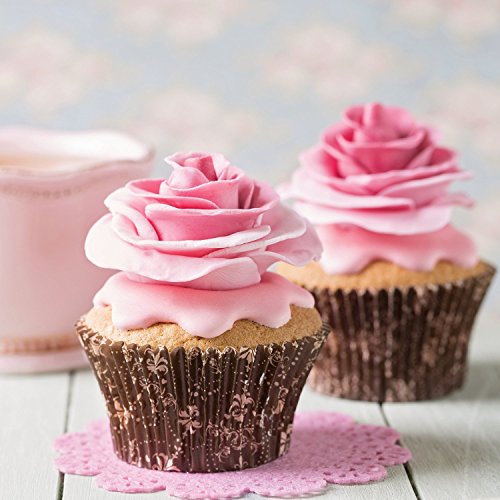 NALATI 3 Stücke Rosenausstecher ****Valentinstag Kuchen**** DIY Backzubehör für Fondant Marzipan Blütenpaste Kunchen die einfachsten Rosen Ausstecher 3D-Blumen Schablone - 8