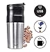 Produktbild Elektrische Kaffeemühle, ZenCT Kaffeemaschinen mit Scheibenmahlwerk & Permanentfilter, 450ml USB wiederaufladbar Kaffeebereiter Filterkaffee-Bereiter und Thermobecher • Integrierter Thermo-Becher