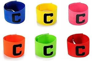 WENDY MALL Wendy Cai 6 Pcs Outdoor Football Soccer Adjustable Captain Armbands Flexible Sports Player Bands for Kids and Youth