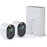 Arlo Ultra Wireless Outdoor Home Security Camera System CCTV, 6-month battery, Alarm, Colour Night Vision, Weatherproof, 4K,