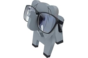 VIPbuy Elefant geformt Holz Brillenhalter, 3D Holzpuzzle Brillenständer Tier Brillenhalter Sonnenbrillenständer Geschenke Home Office Schreibtisch Dekor
