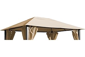 GRASEKAMP Qualität seit 1972 Techo de Repuesto para pabellón Paris 3 x 4 m, Lona de Arena, Funda para cenador de jardín