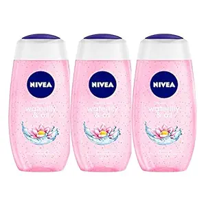 NIVEA Waterlily and Oil Shower Gel, 250ml (Pack of 3)