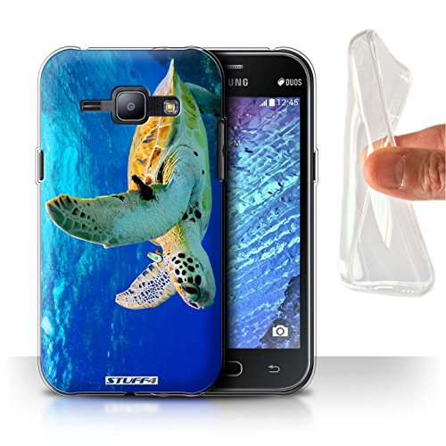 Stuff4 Gel TPU Phone Case/Cover for Samsung Galaxy J1/J100 / Turtle Design/Wildlife Animals Collection
