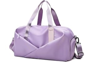 CORIOS Torba sportowa kobiety torba podróżna mężczyźni torba na siłownię duży bagaż ręczny weekendowy basen na noc z przedziałem buty i kieszeń na sucho, Fioletowy, L