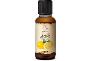 Eterisk Citronolja 50 ml - Citrus Limon - Naturlig Doftolja - för Diffuser och Aromalampa - Bastu - Hem & Rum - Aromaterapi - Frisk Citrusdoft - Luftfräschare