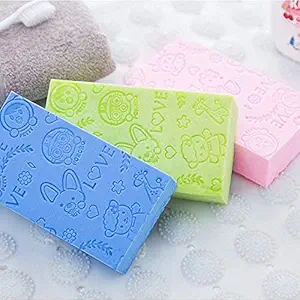 AMENDAS Soft Exfoliating Sponge Soft Bath Sponge Scrubber for Kids Body Scrub for Bathing Exfoliator Sponge for Body Wash Bath Scrubber for Body Dead Skin Removal Bathing Sponge (1)