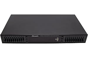 LeTkingok 220V EQ665 Hifi Egaliseur Home EQ, Régulation Stéréo Double 10 Band Des Aigus, Des Alto Et Des Basses Avec Bluetooth Intégré (Noir)