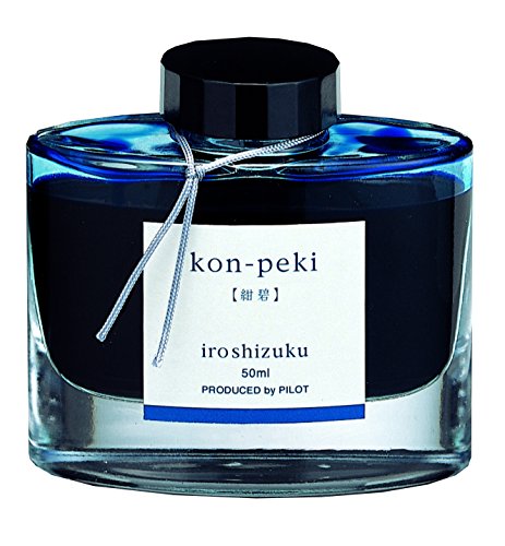 Pilot Iroshizuku Fountain Pen Ink - 50 ml Bottle - Kon-peki Deep Azure Blue (Deep Blue) (japan import)
