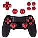 Produktbild PS4 Controller Aluminium Knöpfe Bullet Buttons Alu Thumbstick & DPad Modding Set (Rot)