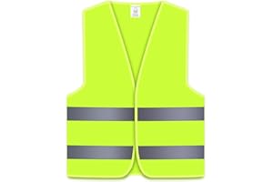 Oyayubi Warnwesten Auto Pannenweste, EN ISO 20471 Gelb Warnweste, Neongelb Sicherheitsweste, Reflektierend Weste,