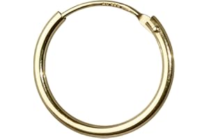 NKlaus genuine gold single men's creole earring earrings 15mm 1747