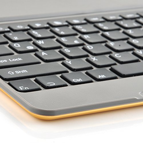 JAMMYLIZARD | Deutsche Tastatur für [ Samsung Galaxy Tab S 10.5 ] Kabelloses Bluetooth Keyboard Cover, GOLD / GRAUBRAUN - 4