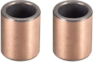sourcing map Cojinetes de Casquillo, Manguito de Rodamiento Sin Aceite, 12mm Diámetro Interior, 16mm Diámetro Exterior, 20mm Longitud, Bujes de Acero al Carbono, 2pcs